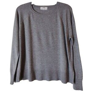 Zara Women's Sweater S Gray Knitwear Light Weight Long Sleeve Light Academia